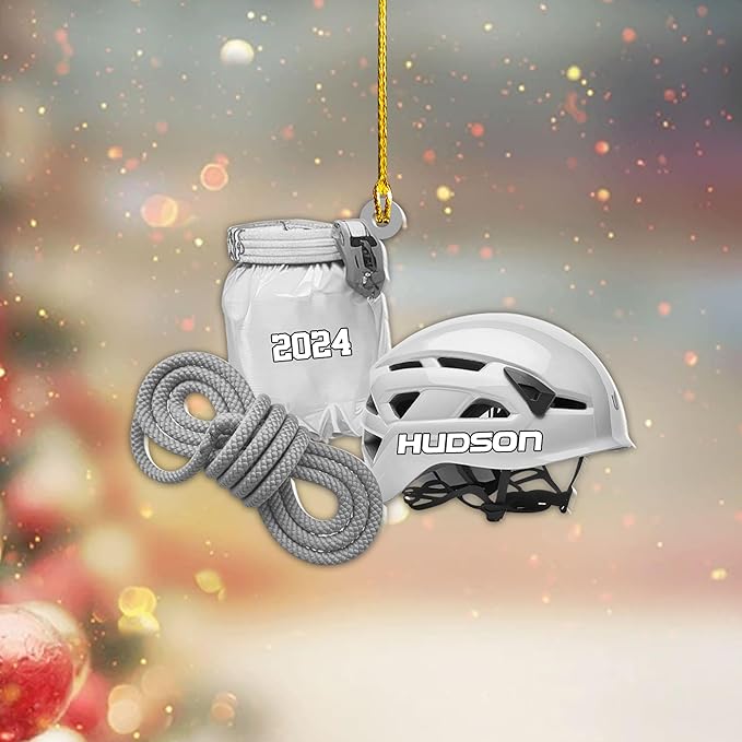 Custom Climbing Ornament - Custom Rock Climber Christmas Gift for Mountaineers LL7