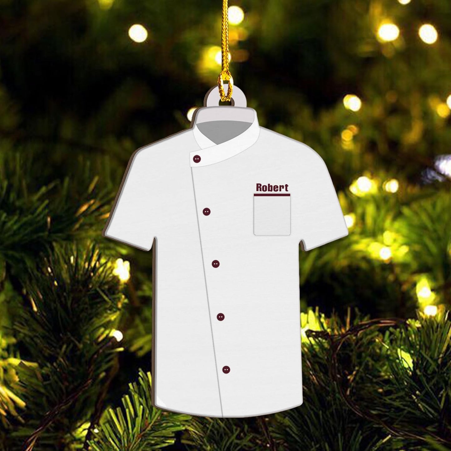 Personalized Chef Hat Ornament, Custom Cooking Baking Ornament for Christmas Tree N27