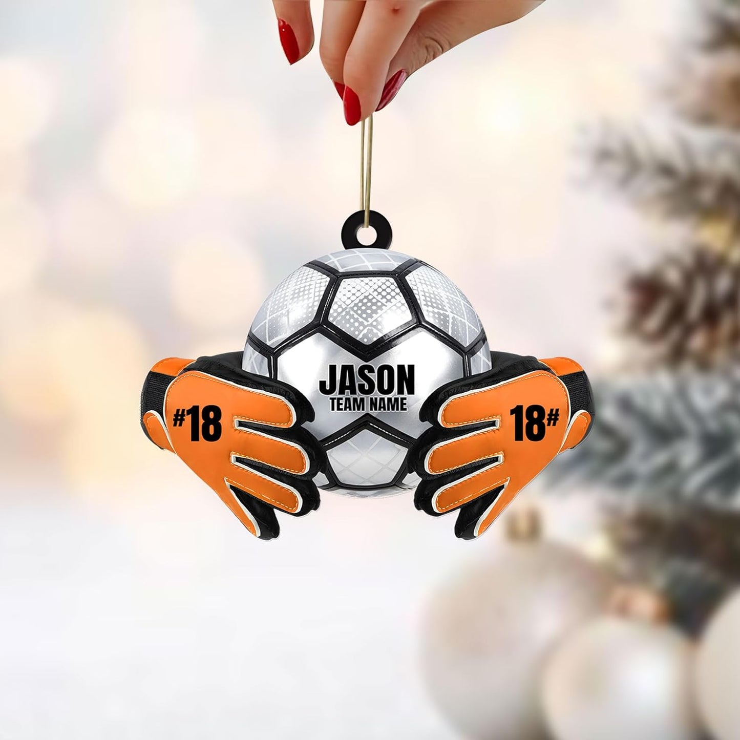 Custom Soccer Christmas Ornament Gift for Soccer Player Christmas Decor Tree C15