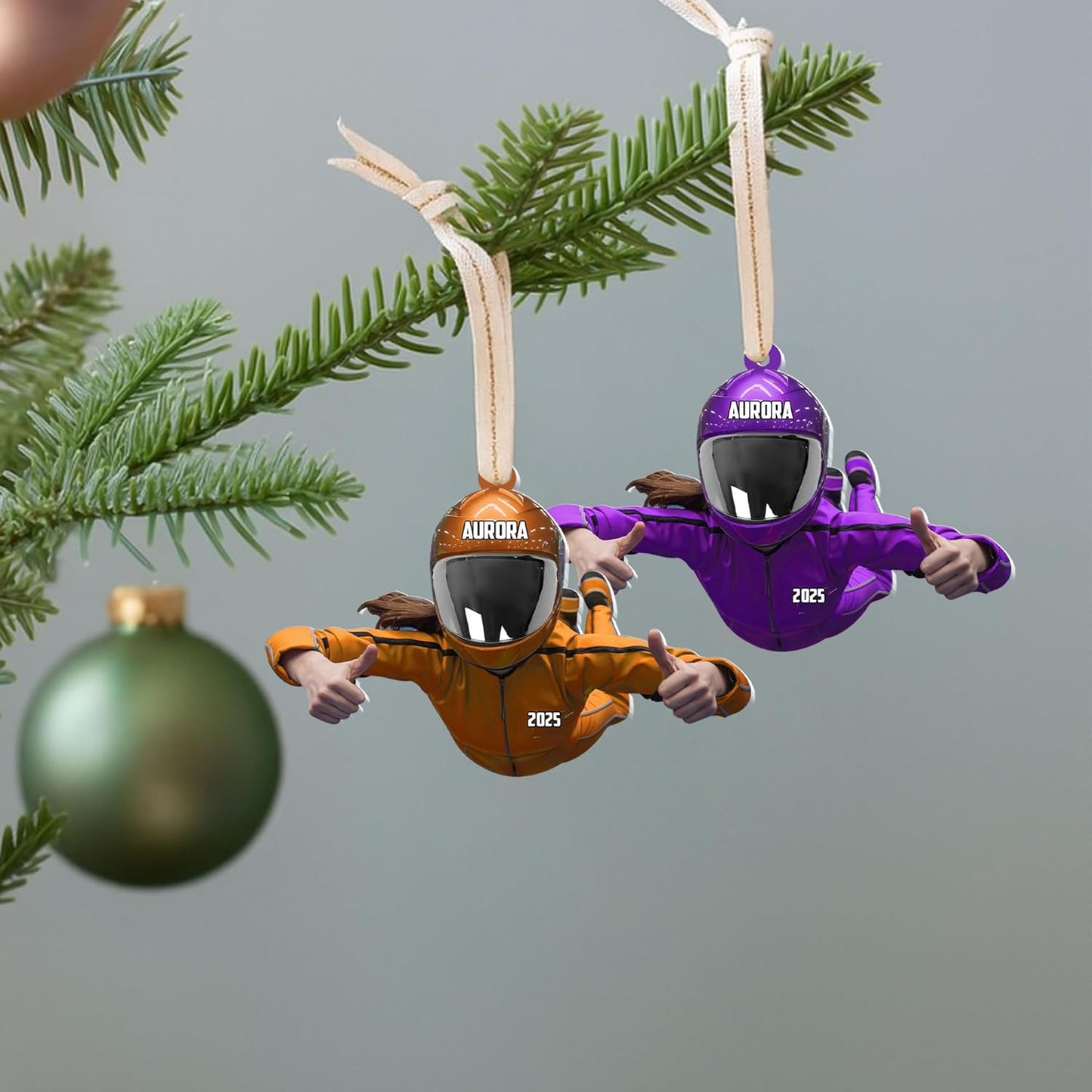 Custom Skydiving Christmas Ornament – Skydiver Xmas Decor O16