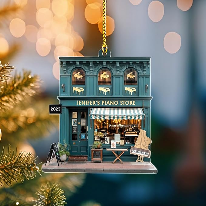 Customized Piano Ornament - Music Instrument Christmas Gift for Piano Lovers LL44