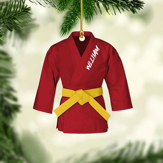 Custom Karate Christmas Ornament – Taekwondo & Jiu Jitsu Gift Krt32