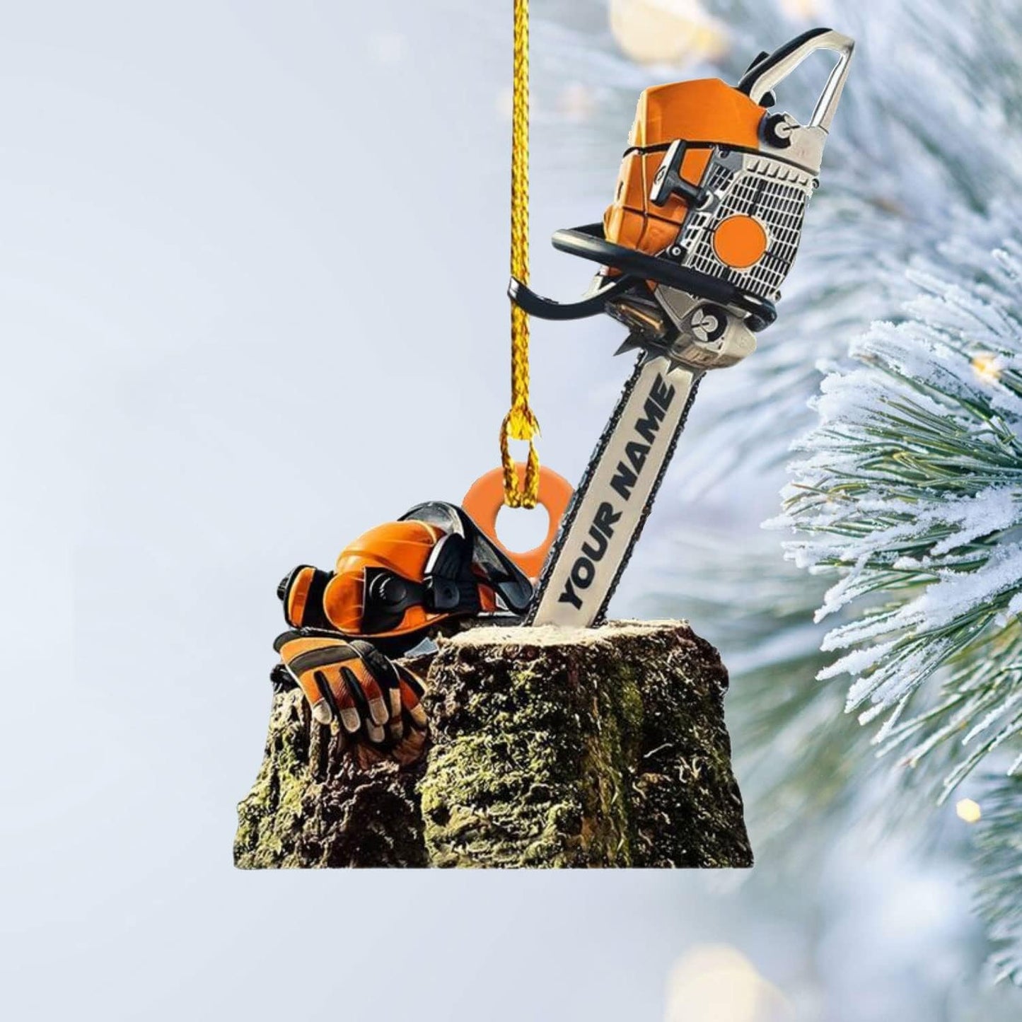 Personalized Carpenter Ornament – Woodworking Lumberjack Gift