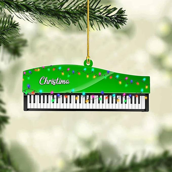 Personalized Music Instrument Christmas Gift - Piano Ornament for Piano Lovers LL29