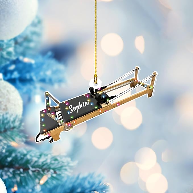 Personalized Pilates Christmas Ornament - Custom Pilates Gift for Women LL8