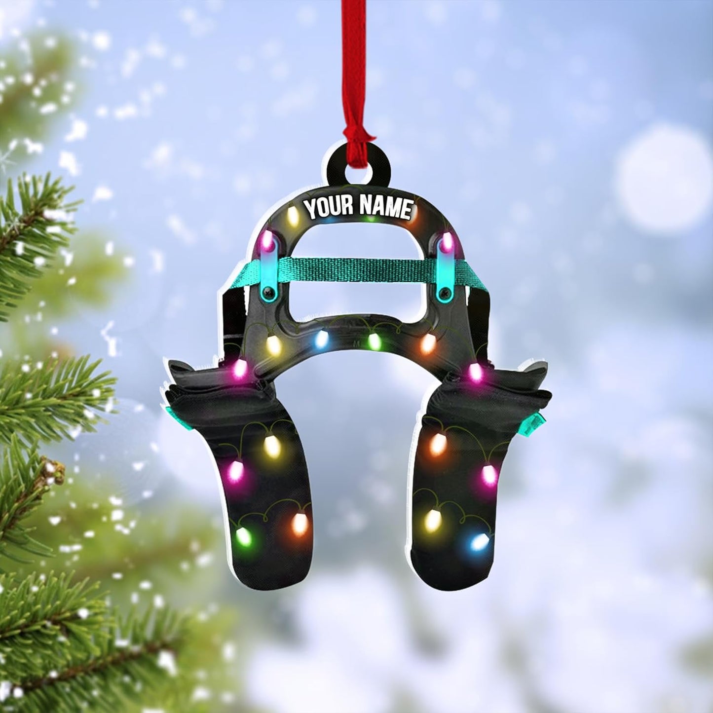 Personalized Racecar Ornament – Custom Acrylic Hot Rod Engine Design, Automotive Christmas Keepsake TDR12