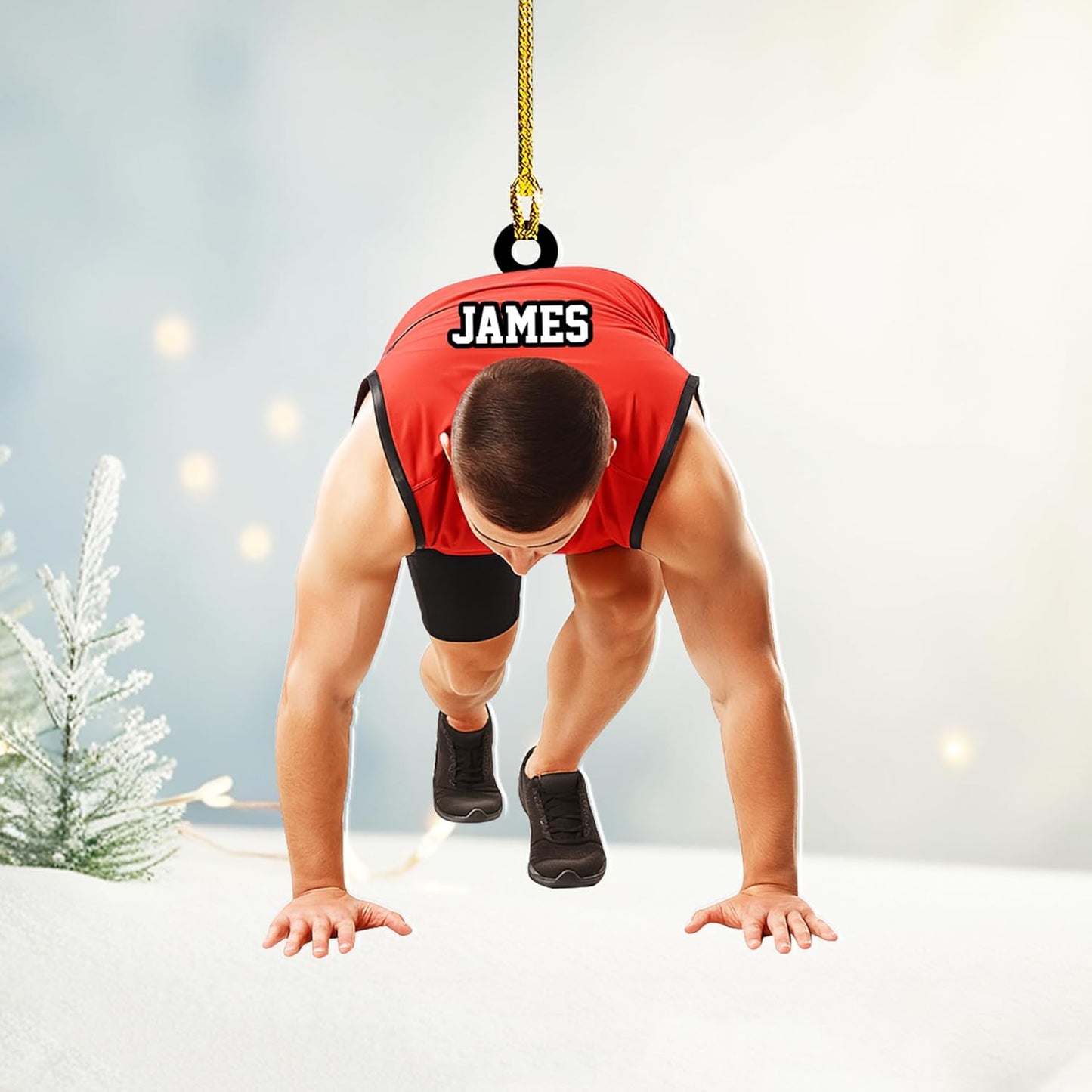 Personalized Marathon Ornament – Custom Name Acrylic Running Christmas Decoration, Runner Gift TM17