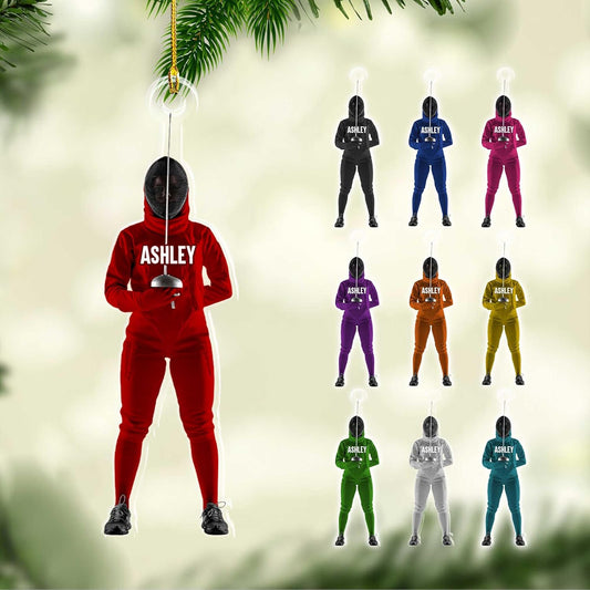 Personalized Fencing Christmas Ornament Christmas Tree Decor Gift for Fencer 2025 Fencing for Christmas Tree C14