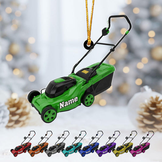 Personalized Lawn Mower Christmas Ornament | Custom Lawn Care Holiday Tree Decoration for Gardeners & Landscapers TG96