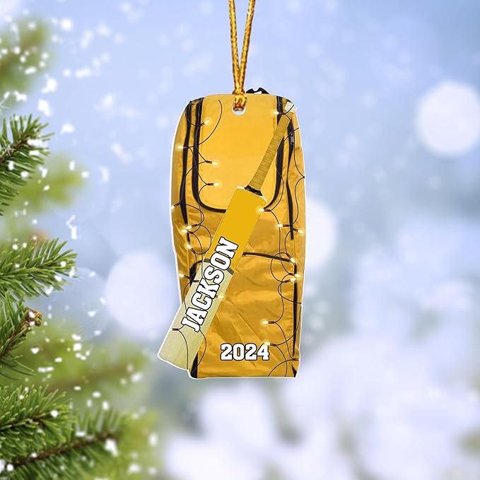 Personalized Cricket Christmas Ornament 2025, Custom Cricket Bat Ornament N18