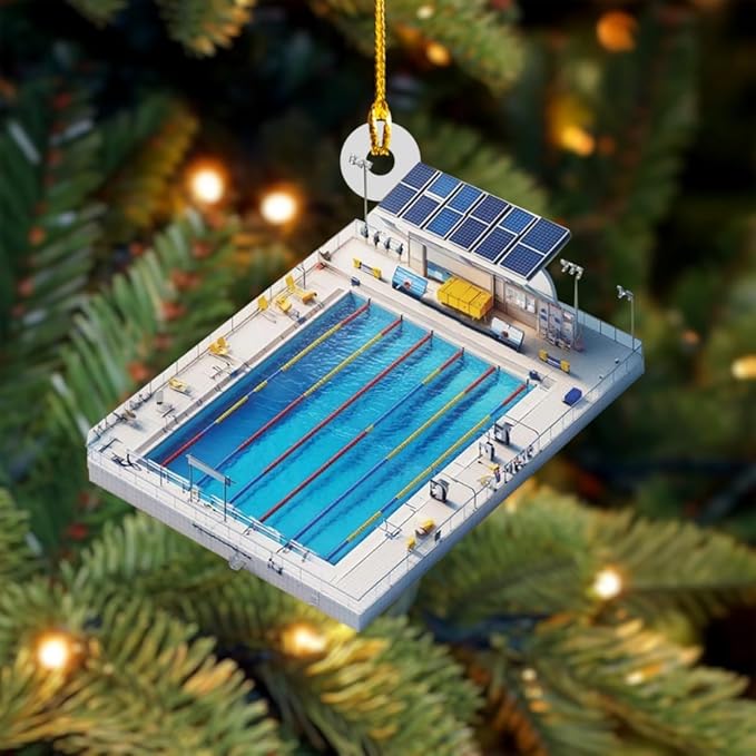 Personalized Swimming Christmas Ornament - Swimmer Christmas Gift for Boys, Girls & Pool Lovers LL28