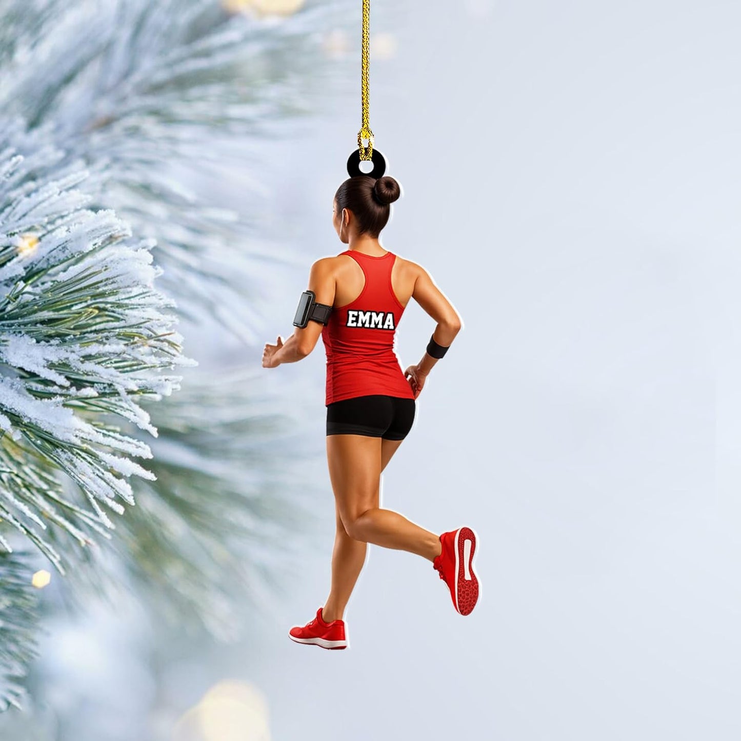 Custom Running Ornament – Personalized Marathon Acrylic Gift, Athlete Christmas Decoration TM19
