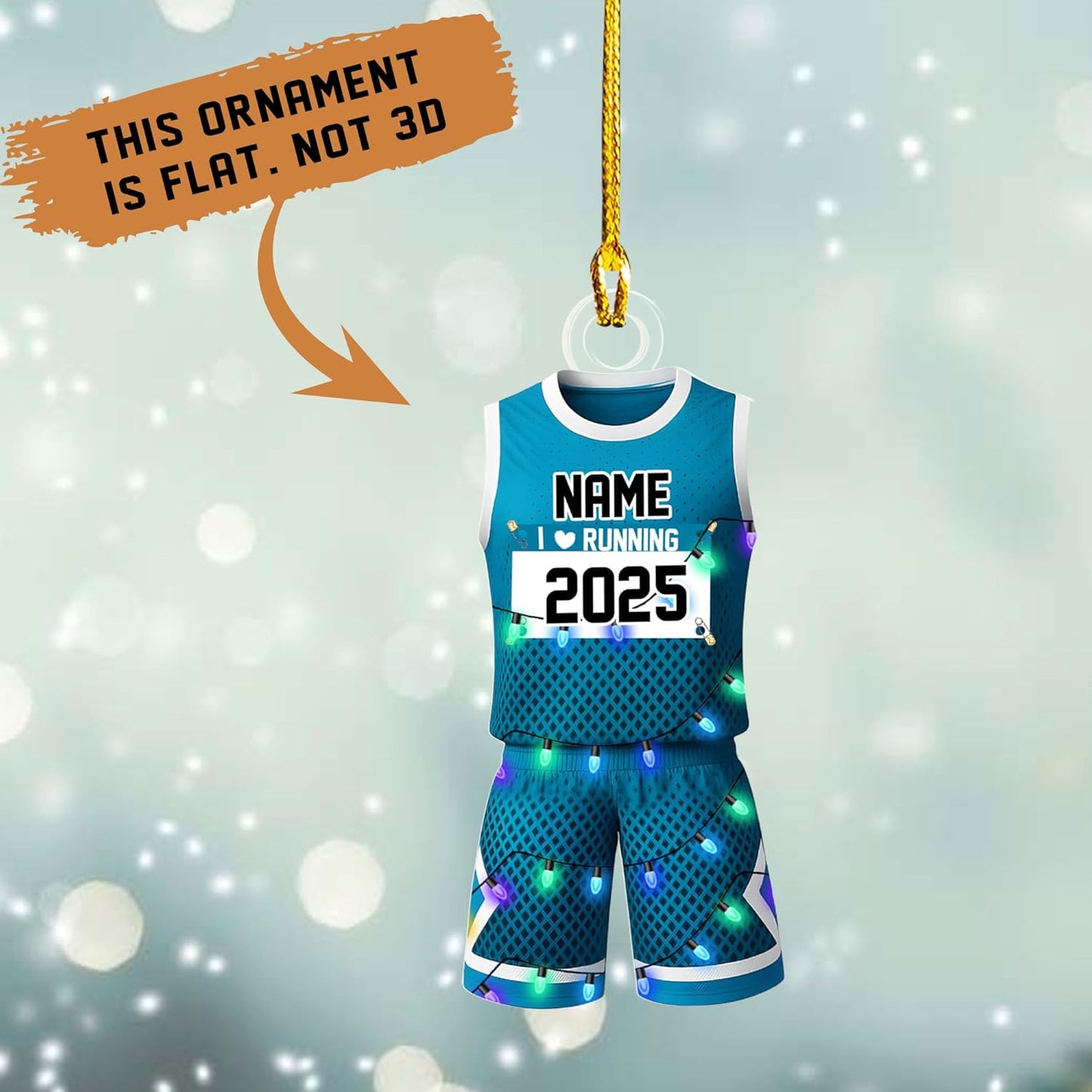 Custom Name Marathon Ornament – Personalized Acrylic Running Gift, Unique Sport Holiday Keepsake TM13