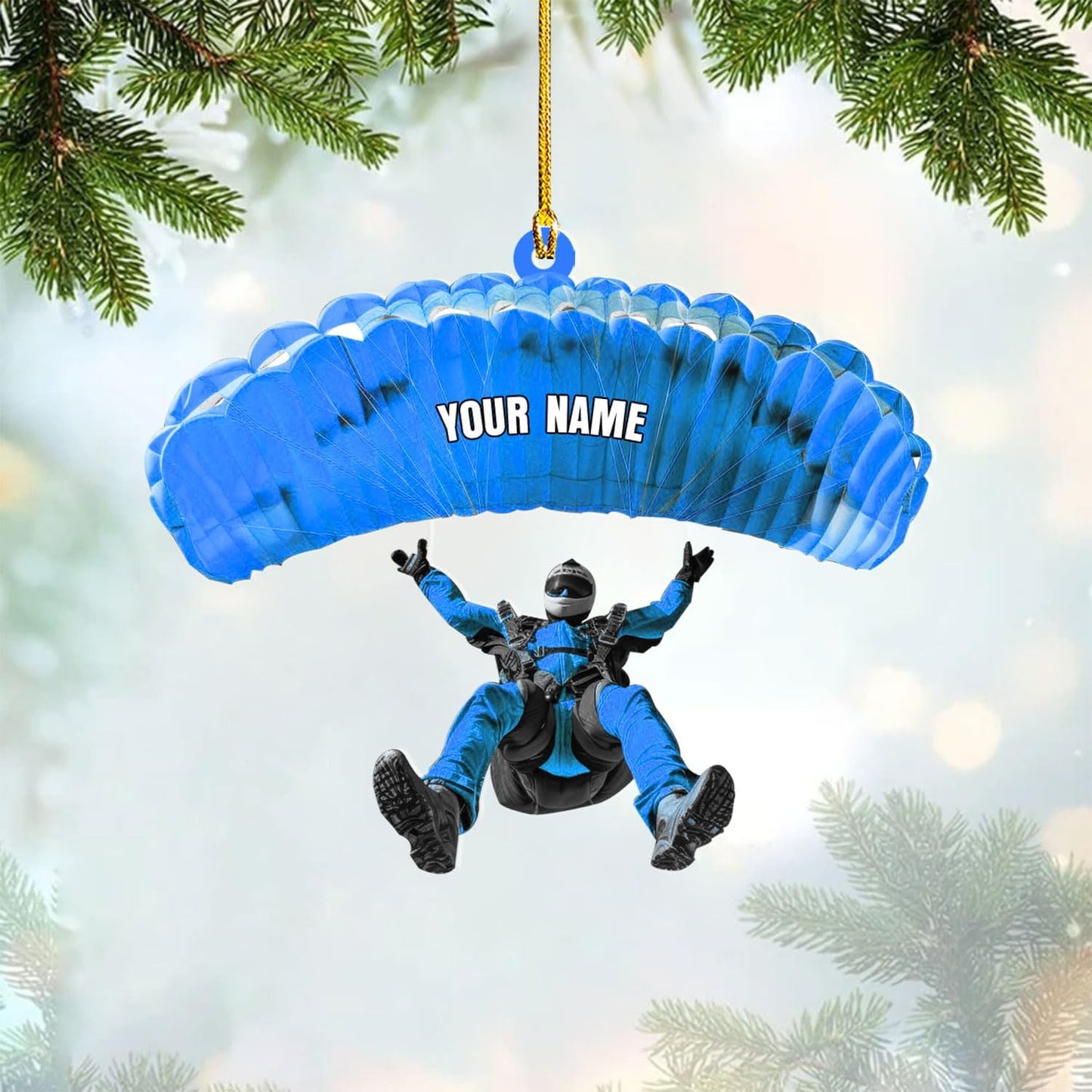 Custom Skydiving Christmas Ornament – Skydiver Xmas Decor O25
