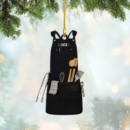 Personalized Chef's Custom Hat Ornament for Christmas Tree, Cooking & Baking Kitchen Ornament  N04