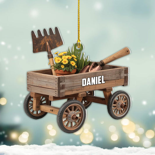 Custom Name Garden Equipment Ornament | Gardener Christmas Tree Decor Gift for Plant & Nature Lovers TG73