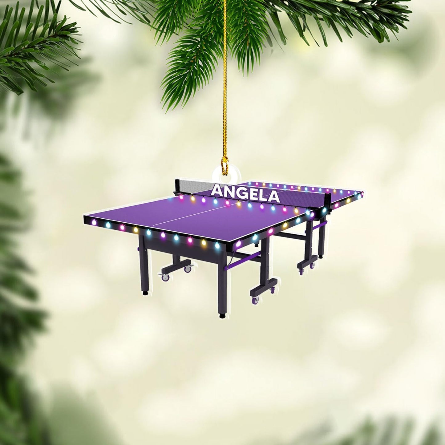 Personalized Table Tennis Ornament – Custom Ping Pong Acrylic Ornament, Gift for Table Tennis Lovers TT7