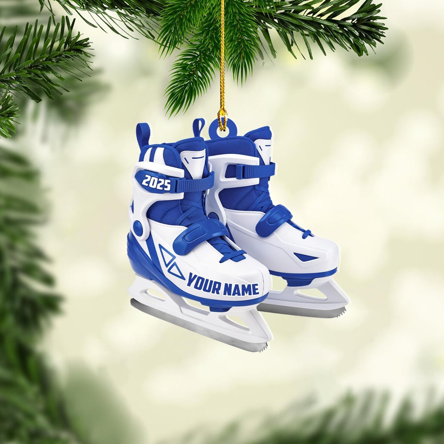 Personalized Ice Skating Christmas Ornament N08