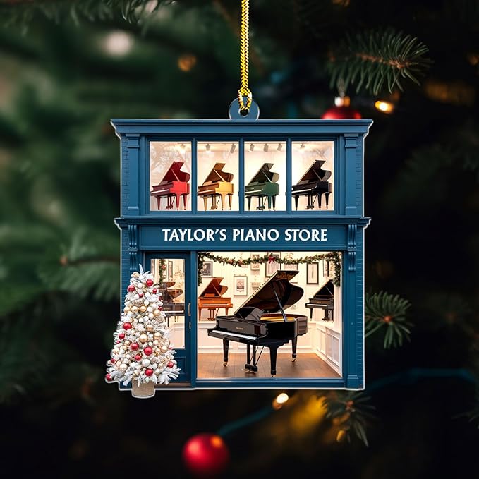Customized Piano Ornament - Music Instrument Christmas Gift for Piano Lovers LL48