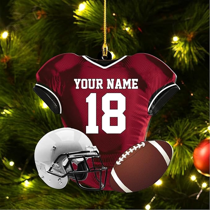 Personalized Sports Gift - Customize American Football Ornament LL4
