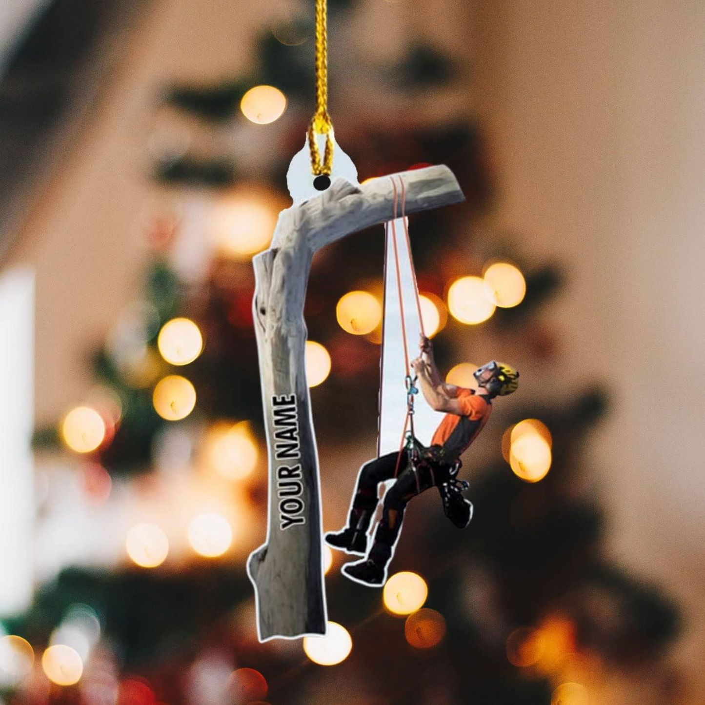 Personalized Arborist Ornament – Carpenter Lumberjack Christmas Ornament Style 13