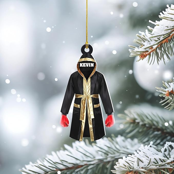 Personalized Boxing Gloves Christmas Ornament - Custom Name Boxing Ornament Gift LL23