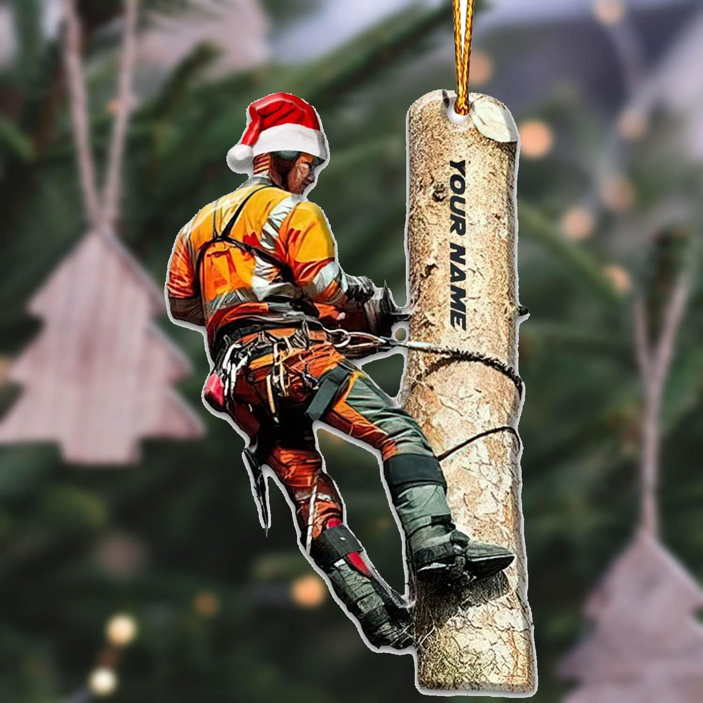 Personalized Carpenter Ornament – Woodworking Lumberjack Gift Ornament Style 6