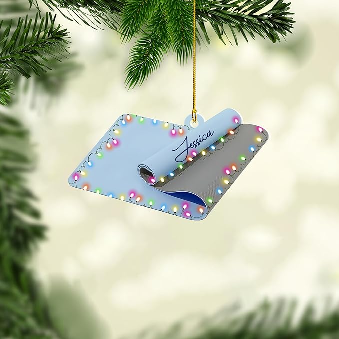 Personalized Pilates Christmas Ornament - Custom Pilates Gift for Women LL4