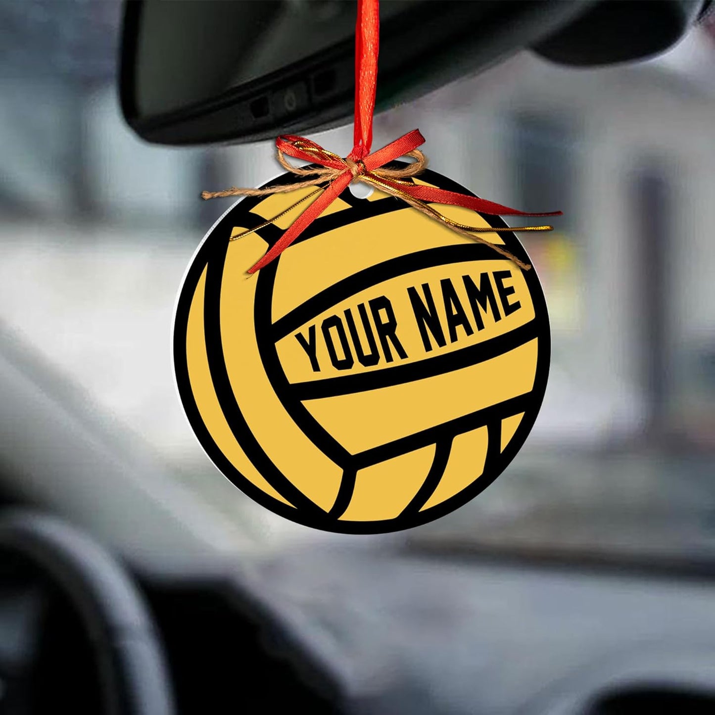 Custom Name Water Polo Ball Christmas Ornament – Personalized Water Polo Ball Ornament, Sport Holiday Tree Decoration, Gift for Water Polo Players TW2