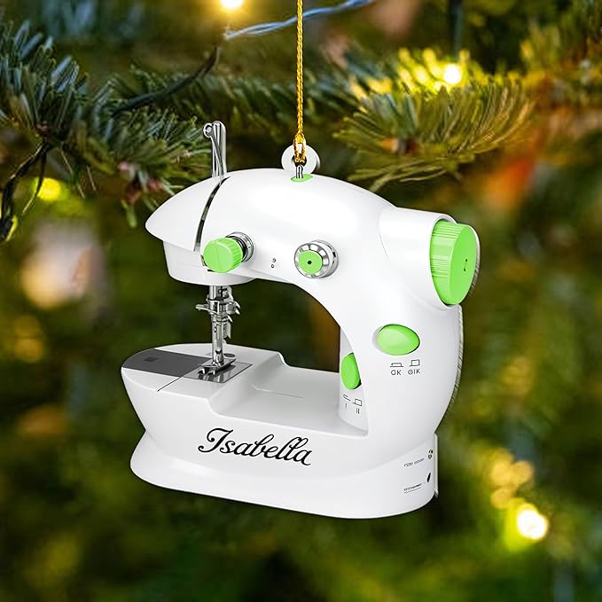 Custom Sewing Machine Ornament - Christmas Ornament Gift for Sewing Lovers LL25