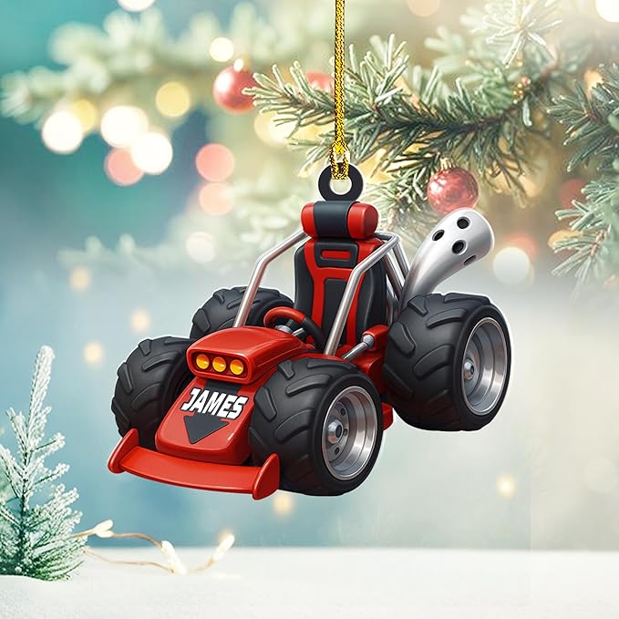 Personalized Go Kart Christmas Ornament N04