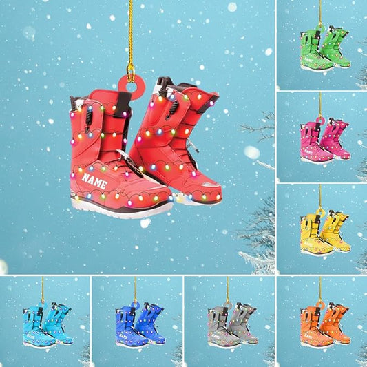 Personalized Snow Skiing Ornament, Custom Colored Skiing Mask Shape Ornament N35