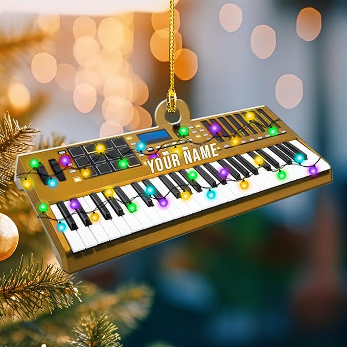 Personalized Music Instrument Christmas Gift - Piano Ornament for Piano Lovers LL26
