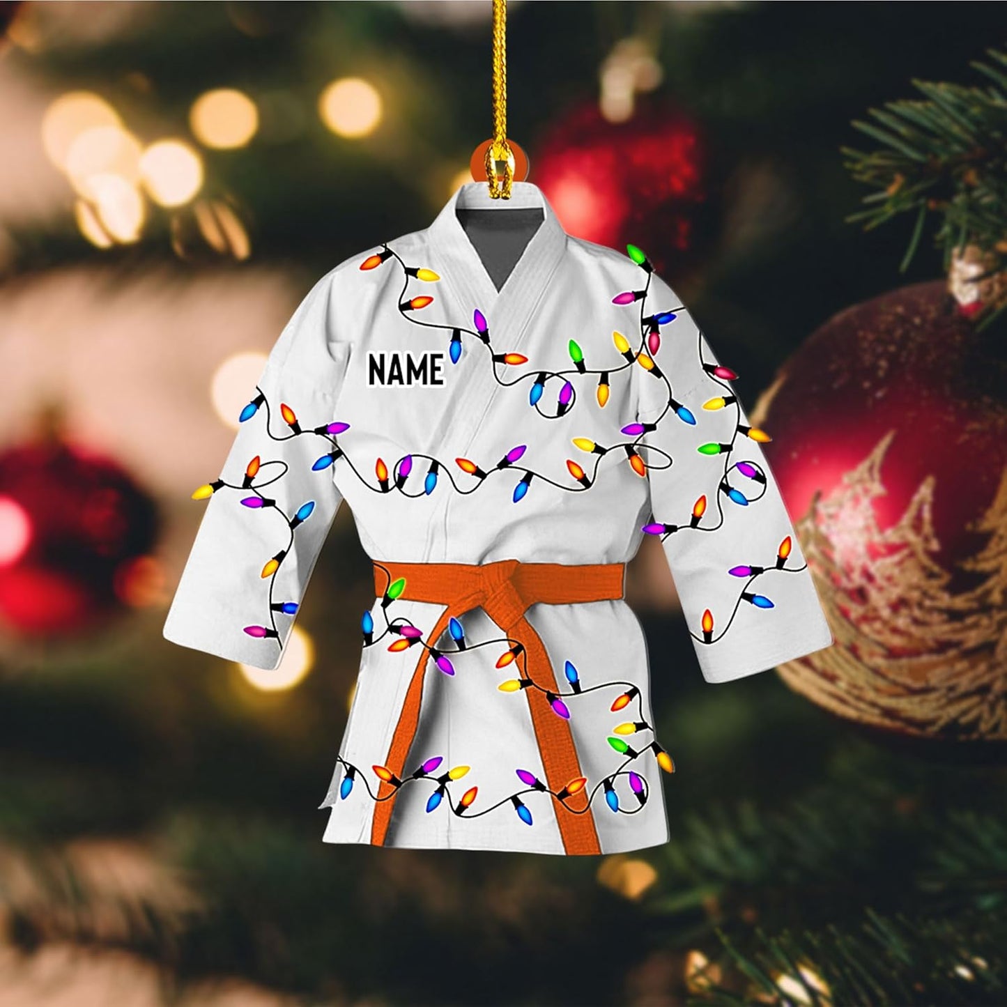 Custom Karate Christmas Ornament – Taekwondo & Jiu Jitsu Gift Krt4