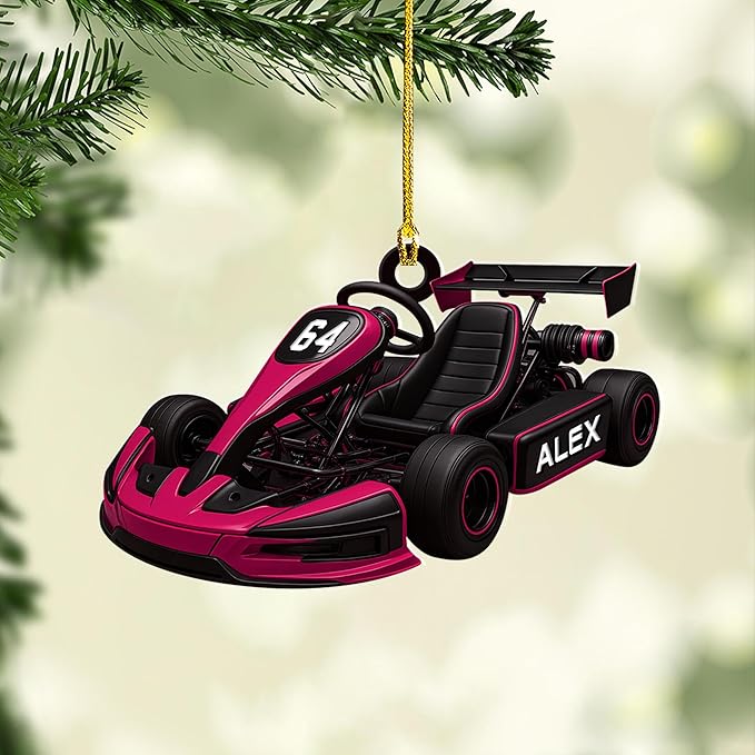Personalized Go Kart Christmas Ornament N09