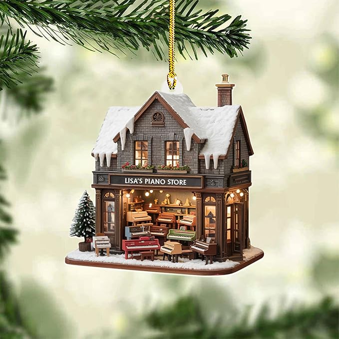 Customized Piano Ornament - Music Instrument Christmas Gift for Piano Lovers LL43