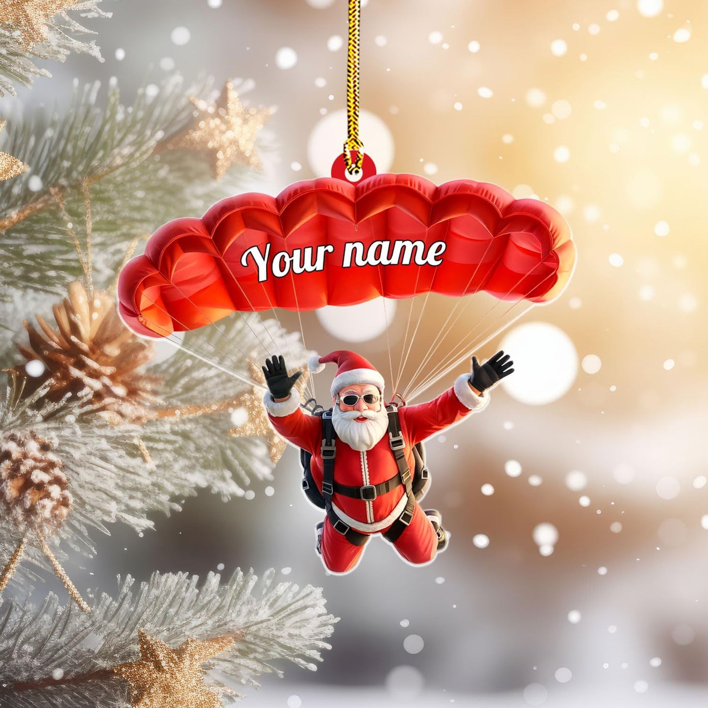 Custom Skydiving Christmas Ornament – Skydiver Xmas Decor O7