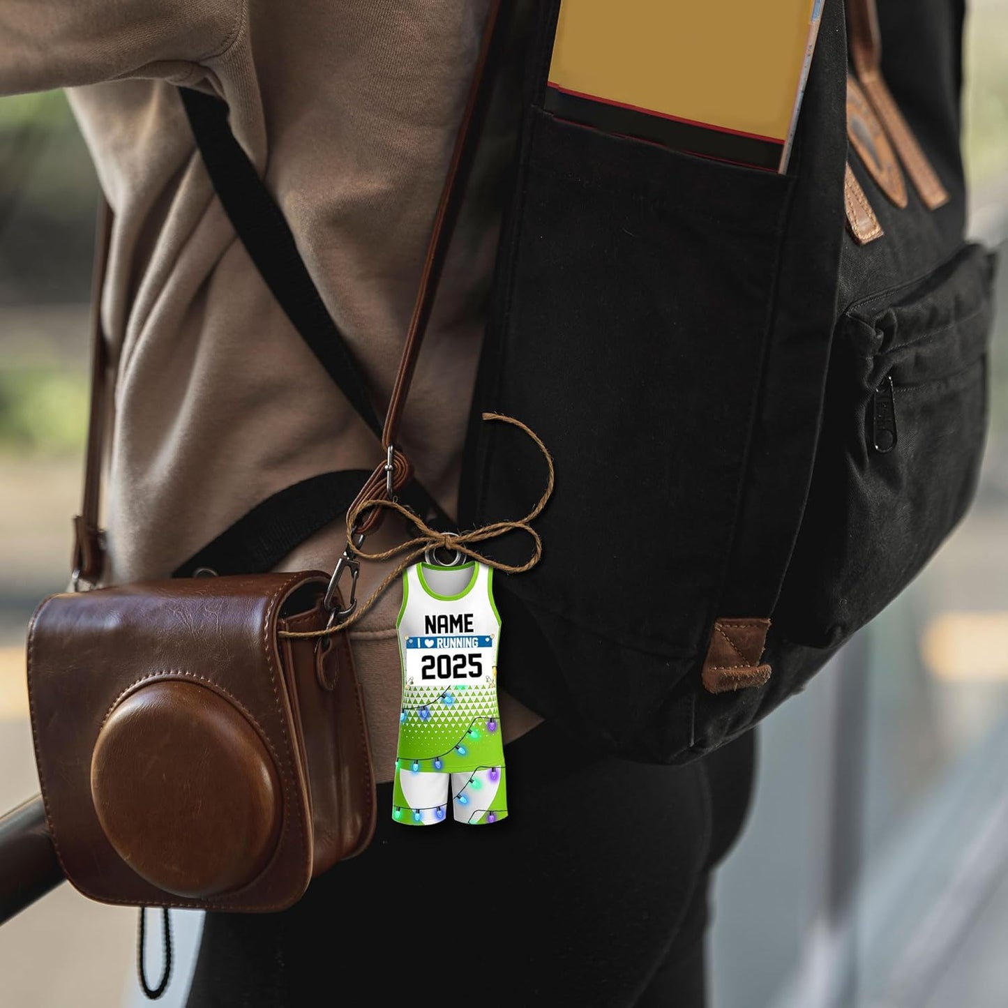 Custom Name Marathon Ornament – Personalized Acrylic Running Gift, Unique Sport Holiday Keepsake TM14