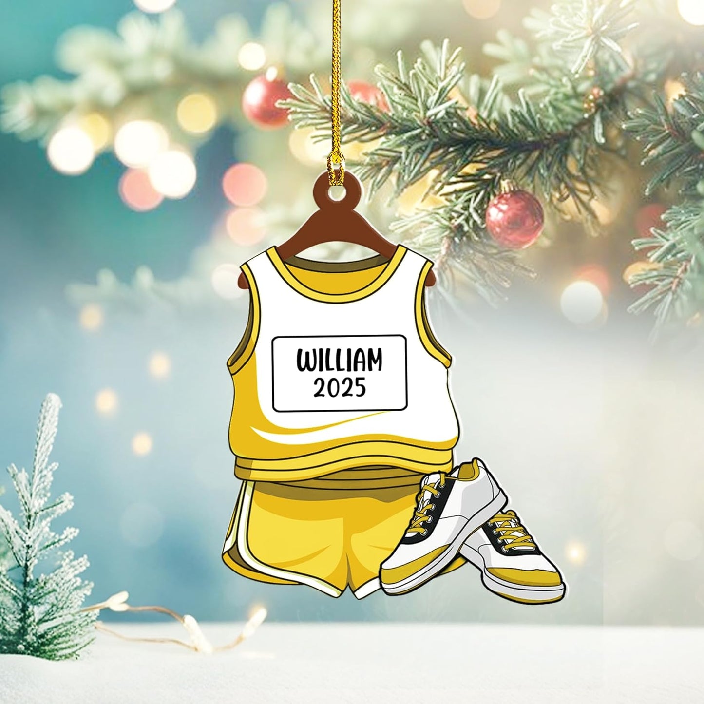 Personalized Marathon Ornament – Custom Name Acrylic Running Christmas Decoration, Runner Gift TM15