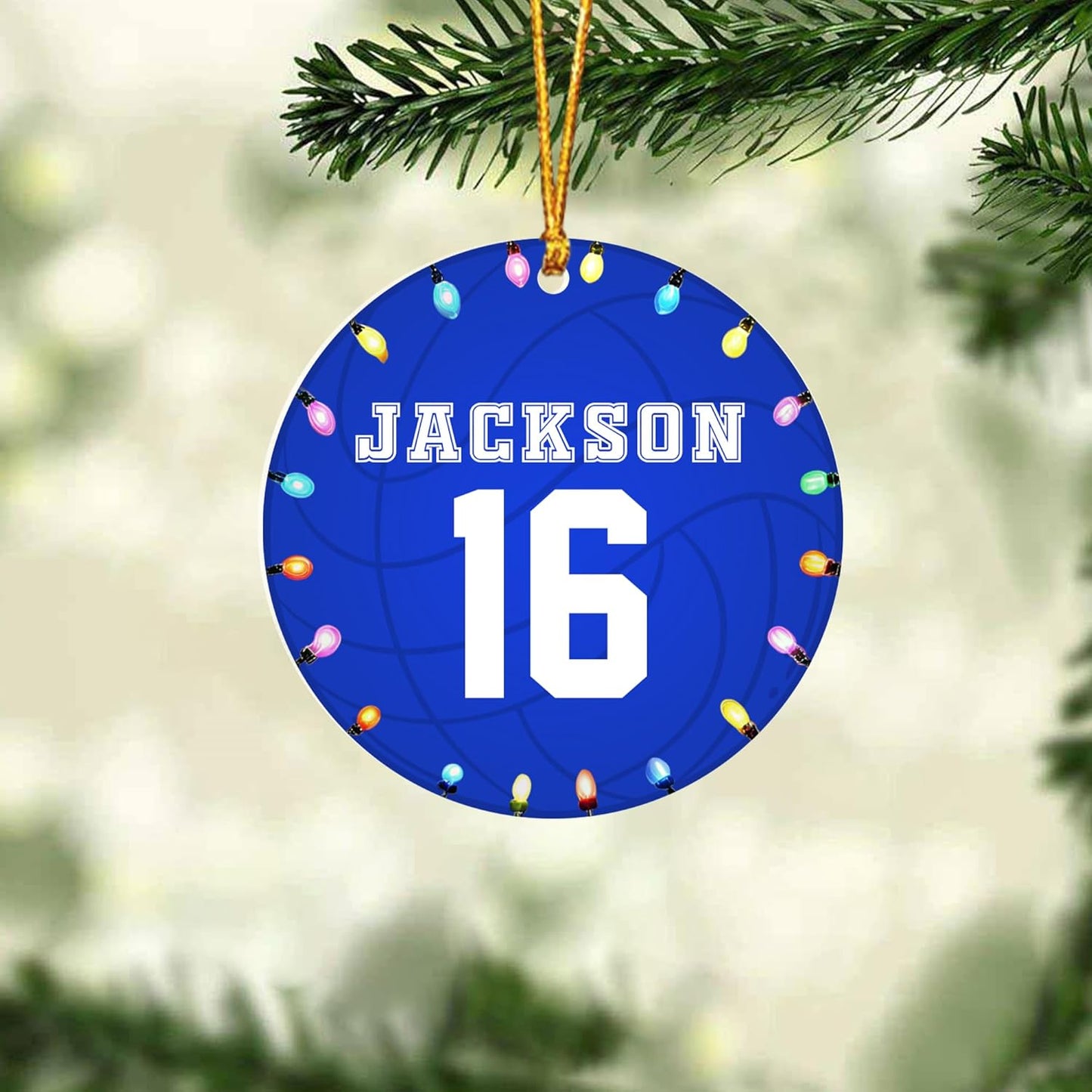 Custom Name Water Polo Christmas Ornament – Personalized Name And Number Water Polo Ornament, Sport Holiday Tree Decoration TW11