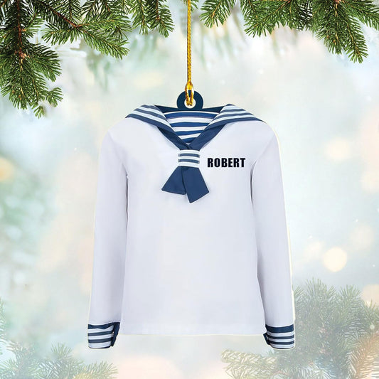 Custom Name Sailor Ornament – Personalized Captain Acrylic Sailing Ornament, Nautical Christmas Tree Decoration for Navy Lovers TS31