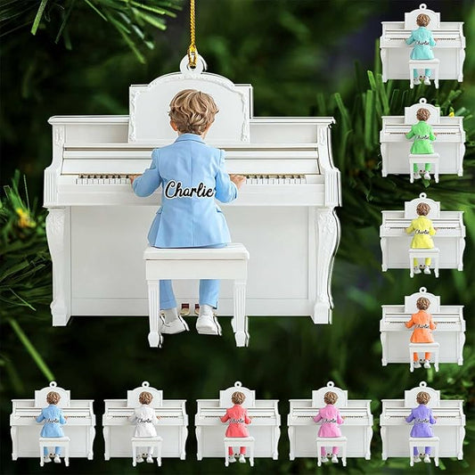 Personalized Music Instrument Christmas Gift - Piano Ornament for Piano Lovers LL22