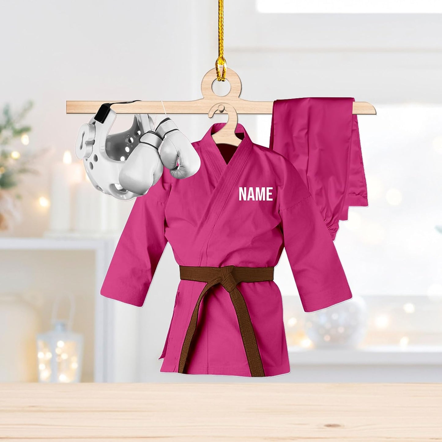 Custom Karate Christmas Ornament – Taekwondo & Jiu Jitsu Gift Krt15