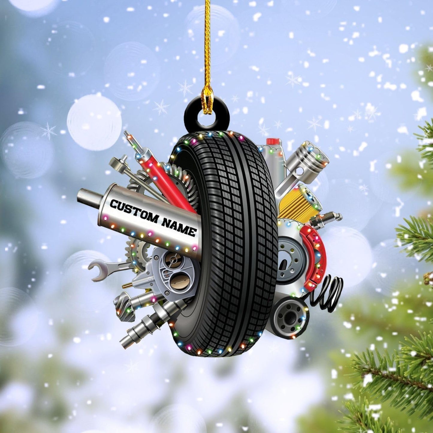 Custom Mechanic Tools Ornament - Mechanic Christmas Ornament M11