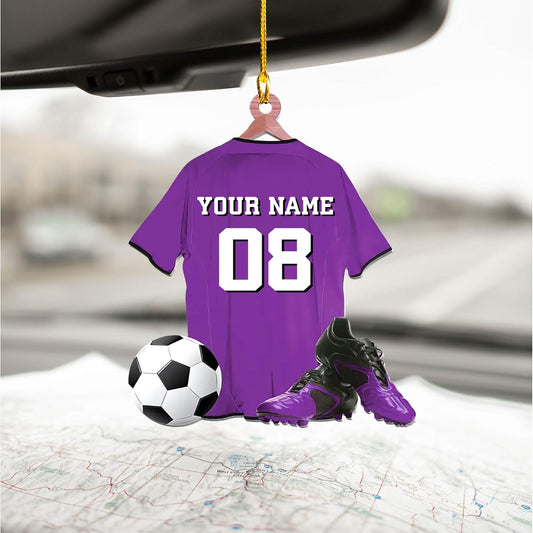 Personalized Soccer Player Christmas Ornament - Xmas Gift for Soccer Lovers, Men and Women C17