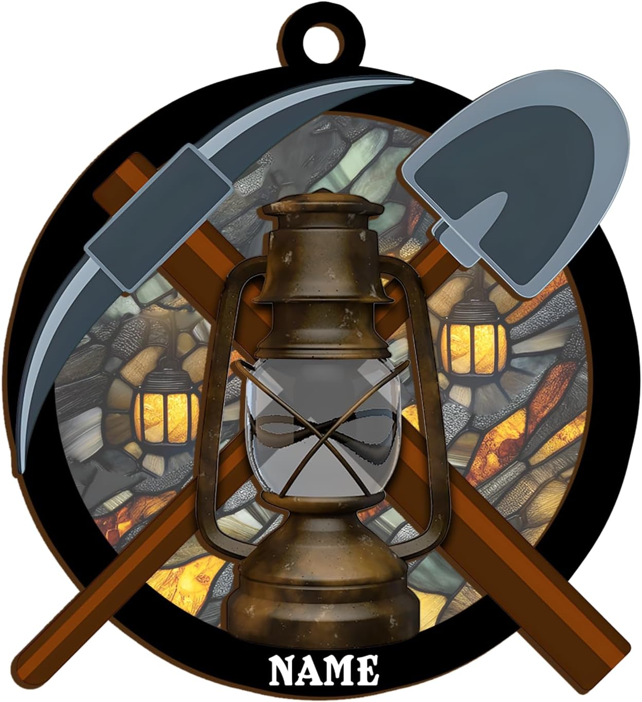 Custom Coal Miner Christmas Ornament – Personalized Name Decor Cmn21