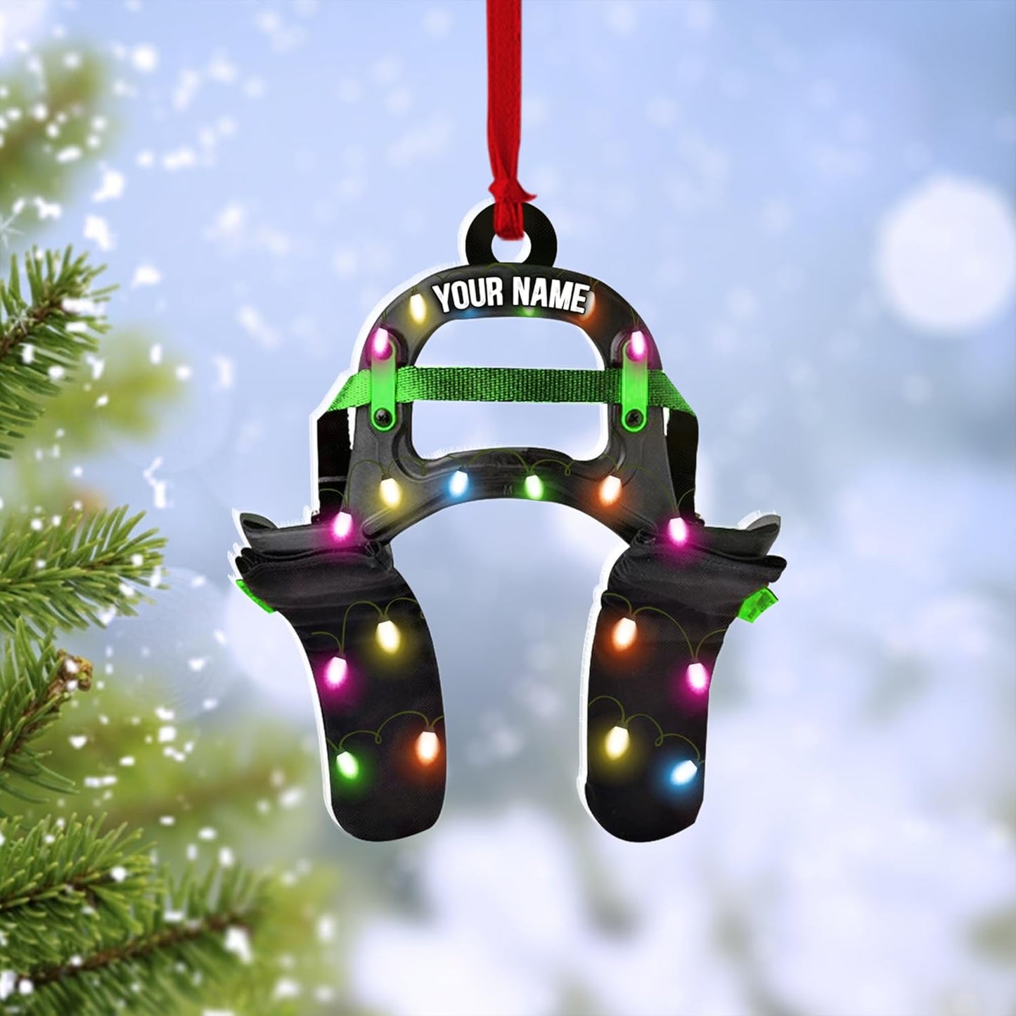 Personalized Racecar Ornament – Custom Acrylic Hot Rod Engine Design, Automotive Christmas Keepsake TDR12