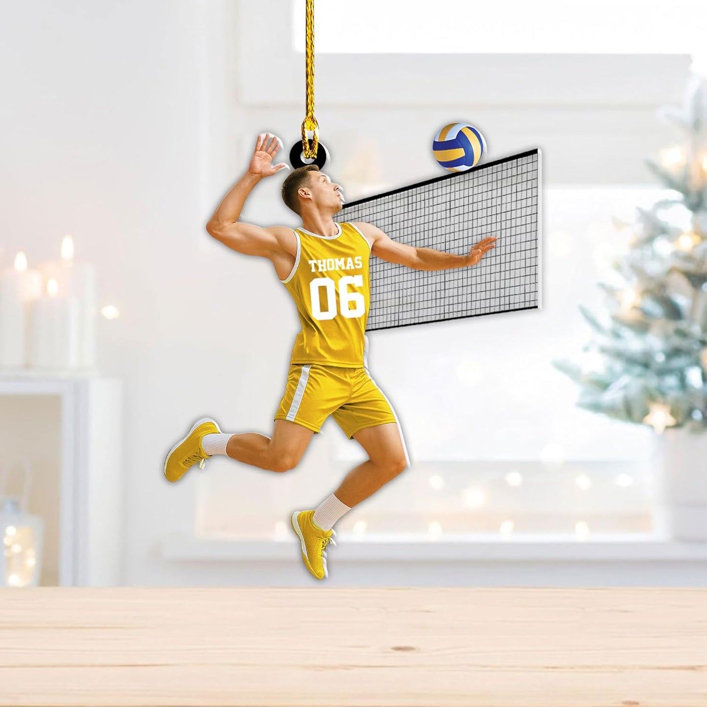 Custom Name Volleyball Christmas Ornament – Personalized Acrylic Ornament, Team Sports Holiday Decor, Volleyball Player Gift, Custom Xmas Keepsake TV13