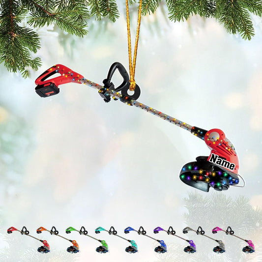 Personalized Lawn Mower Christmas Ornament | Custom Lawn Care Holiday Tree Decoration for Gardeners & Landscapers TG93