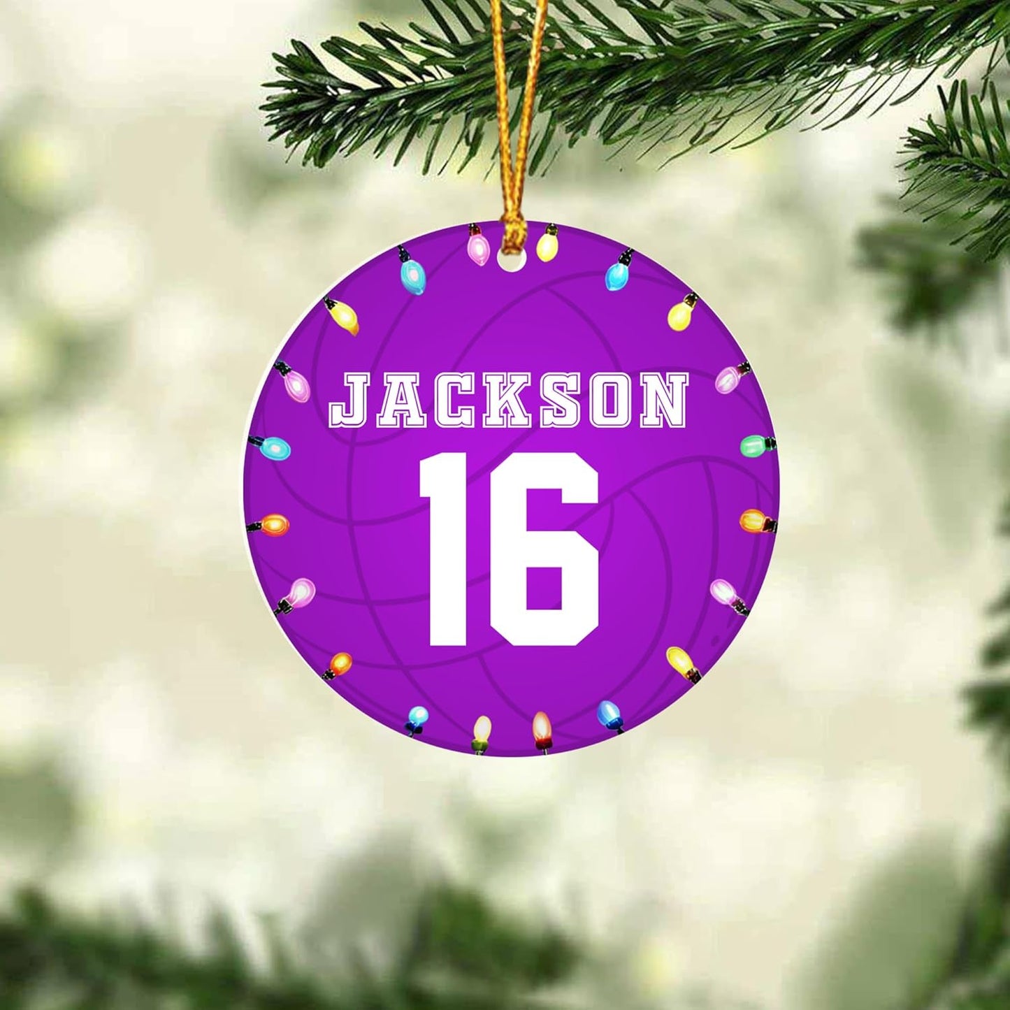 Custom Name Water Polo Christmas Ornament – Personalized Name And Number Water Polo Ornament, Sport Holiday Tree Decoration TW11